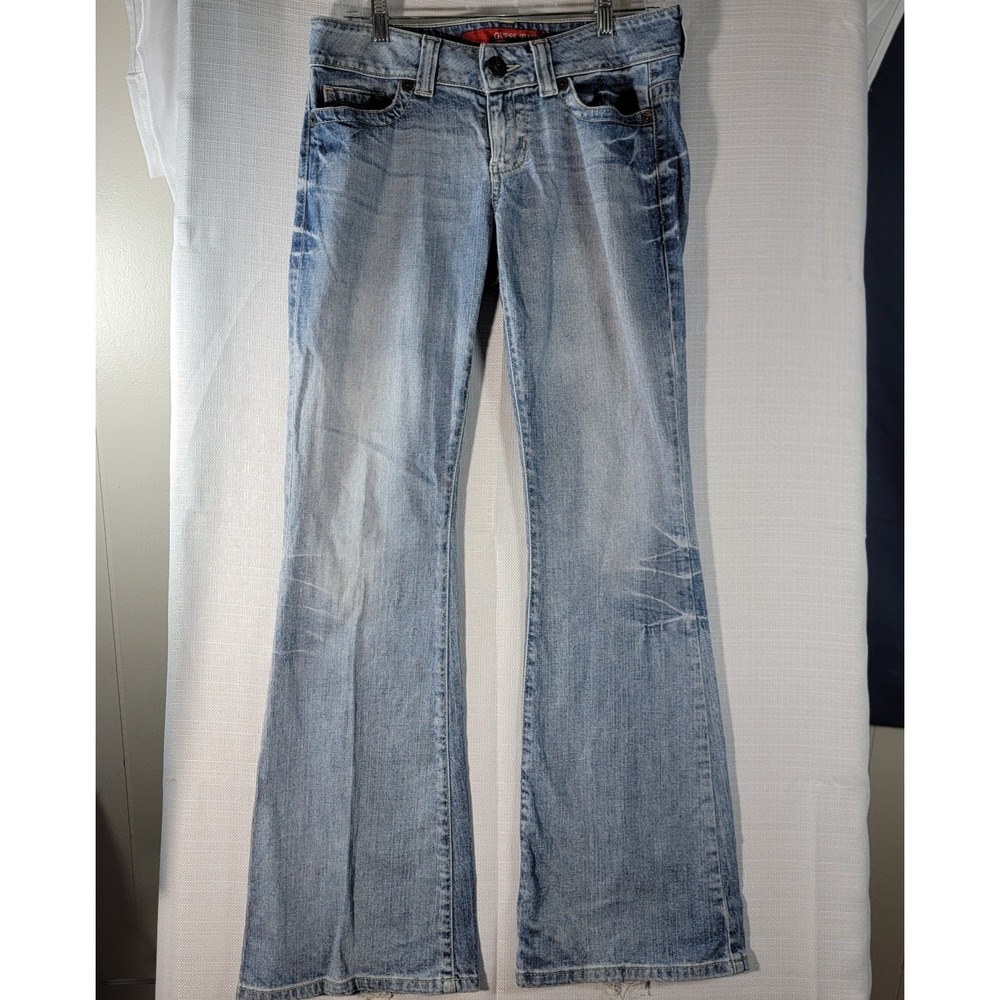 Vintage Y2K Guess Daredevil Flare Low Rise Stretch Jeans Women size 29